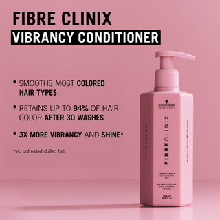 Fibre Clinix Vibrancy Conditioner bottle with benefit text for coloured hair