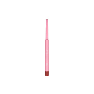 Retractable lip liner pencil in shade 86, with a slim pink body, white text branding, and a deep caramel coloured tip.
