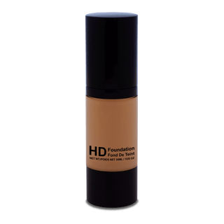 HD Liquid Foundation 105 (Mocha) with smooth, buildable coverage.