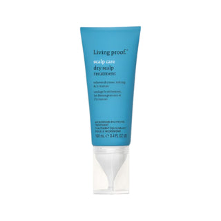 Living Proof Scalp Care Dry Scalp Treatment 100ml in a blue tube with applicator tip.