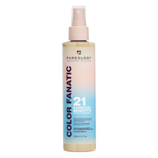Pureology Color Fanatic Multi-Tasking Leave-In Spray 200ml in beige-colored clear spray bottle.