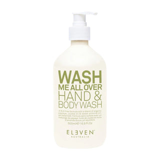 500ml pump bottle of Eleven Wash Me All Over Hand & Body Wash.