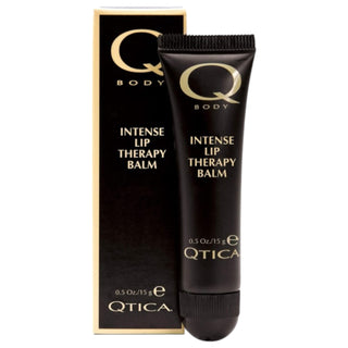 Qtica Intense Relief Lip Repair Balm in 0.5 oz black tube.